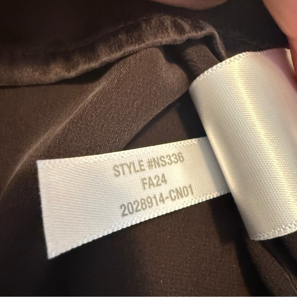 Madewell Washed Silk Charmuse Button Front Flap Pocket Shirt in Carob Brown - Picture 8 of 11